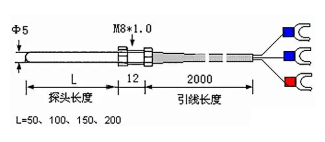 PT100温度传感器接线图